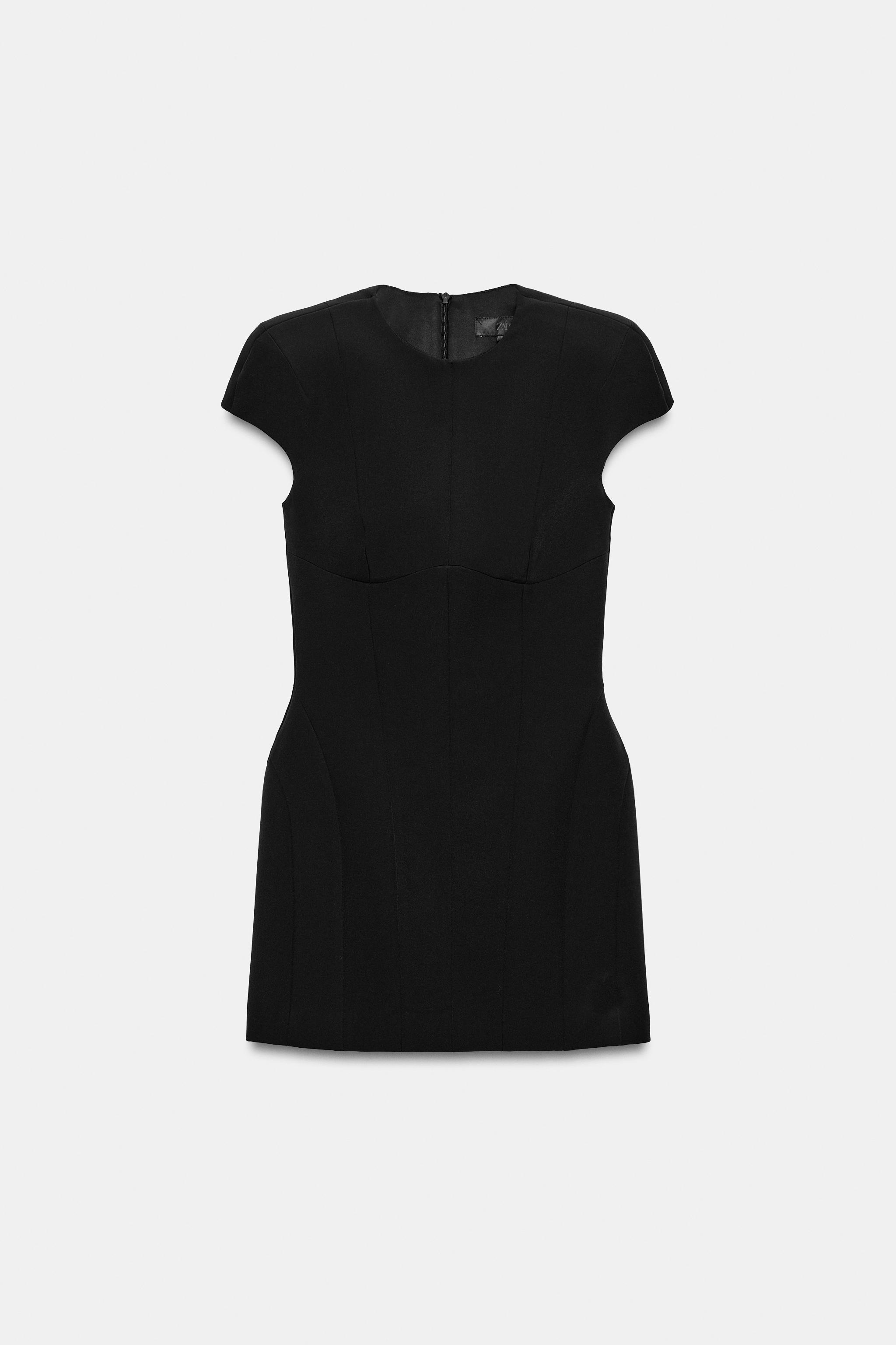 ROBE COURTE COUTURES ÉPAULETTES